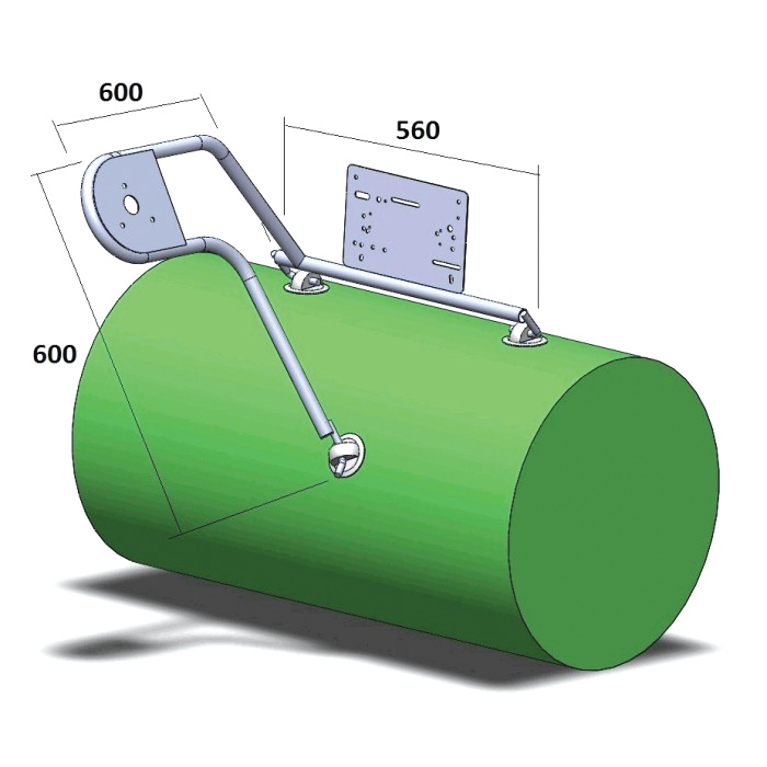 Стойка рулевая с креплением на баллон надувной лодки 25мм в Невинномысске