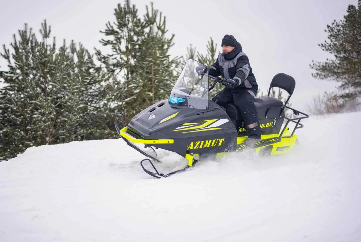 Миниснегоход Бурлак Азимут 20 л.с. , эл.запуск, реверс, тормоз гидравл, капот черный в Невинномысске