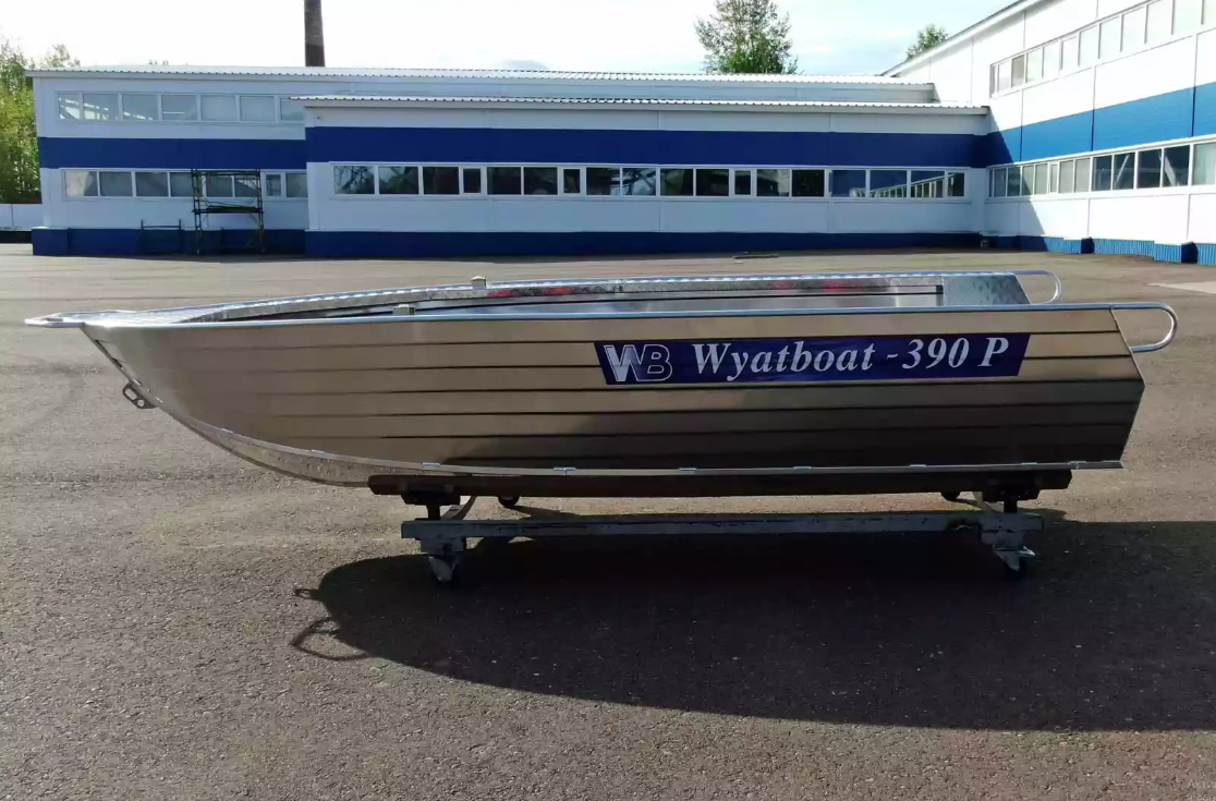 Алюминиевая лодка Wyatboat-390РМ увеличенный борт в Невинномысске