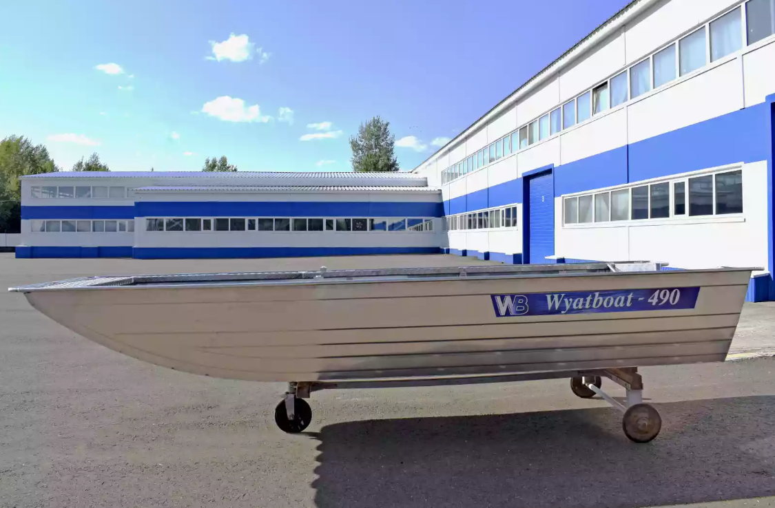 Алюминиевая лодка Wyatboat-490 Jonboat в Невинномысске