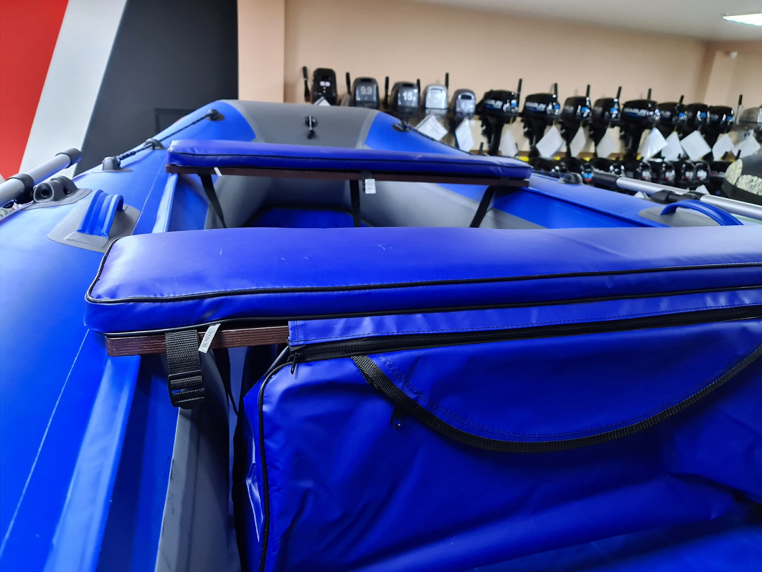 КОМПЛЕКТ МЯГКИХ НАКЛАДОК С СУМКОЙ ДЛЯ ЛОДОК 110Х20 СИНИЙ в Невинномысске