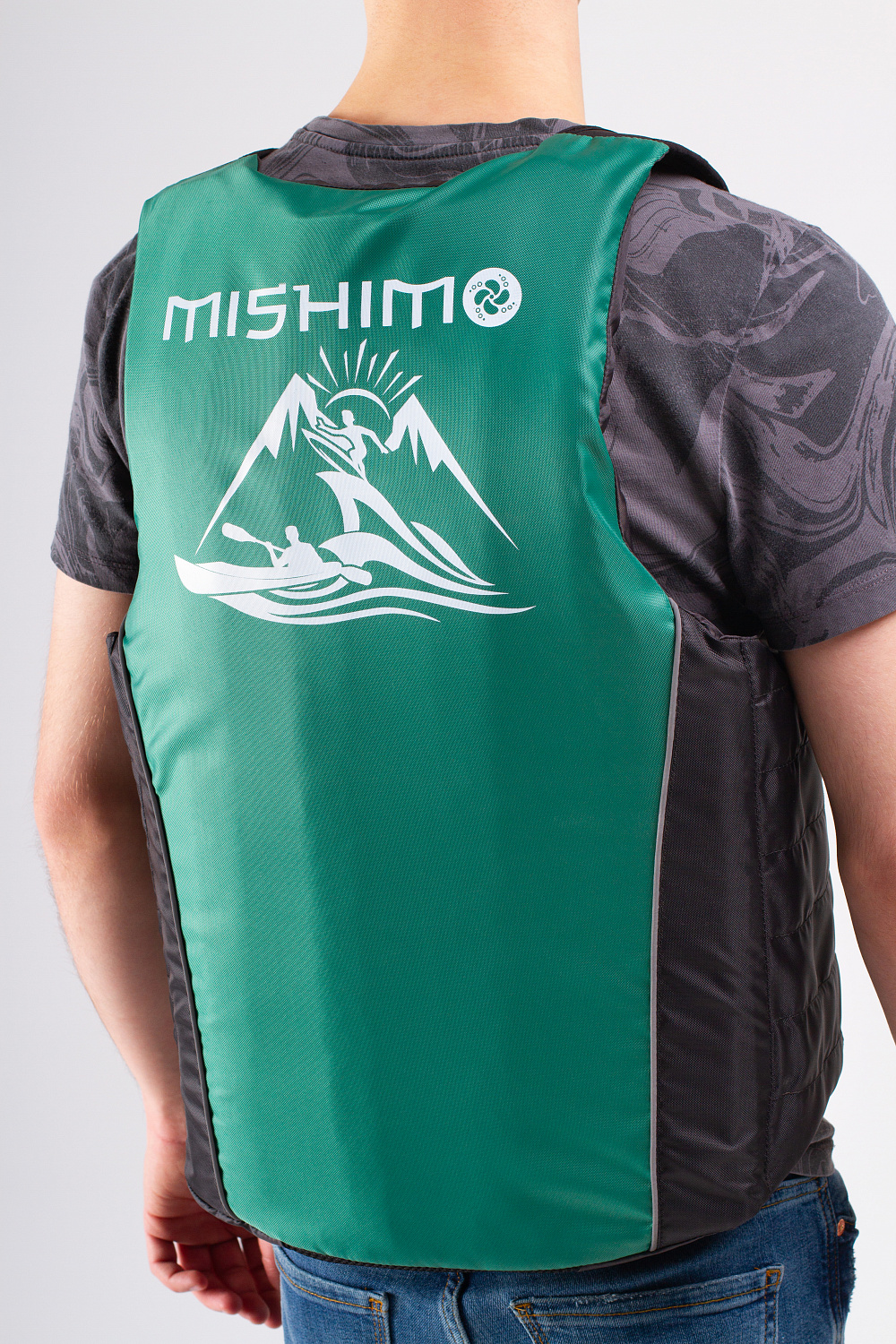 Жилет спасательный MISHIMO PRO Премиум качества Черно-зеленый в Невинномысске