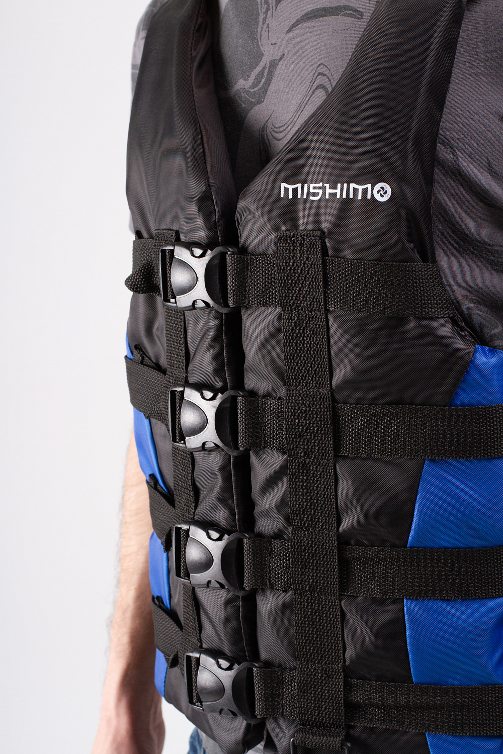 Жилет спасательный MISHIMO PRO Премиум качества Черно-синий в Невинномысске