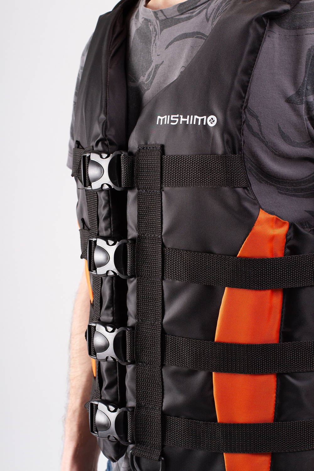 Жилет спасательный MISHIMO PRO Премиум качества Черно-оранжевый в Невинномысске